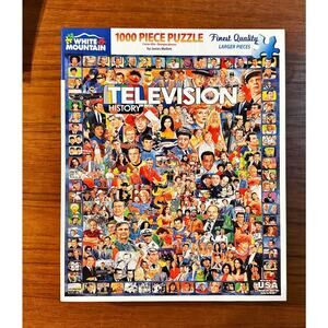 White Mountain Puzzle TELEVISION HISTORY 1000 Piece Jigsaw Puzzle